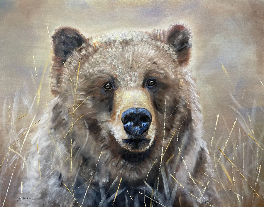 Grizzly — fine art print of original 30x24 oil portrait by Jay Decker