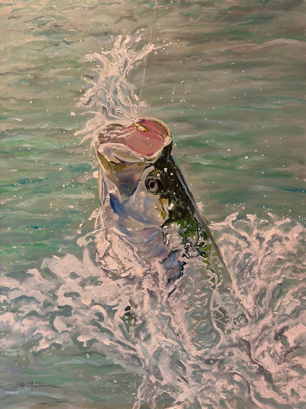 Tarpon — fine art print of original 30x40 oil painting by Jay Decker